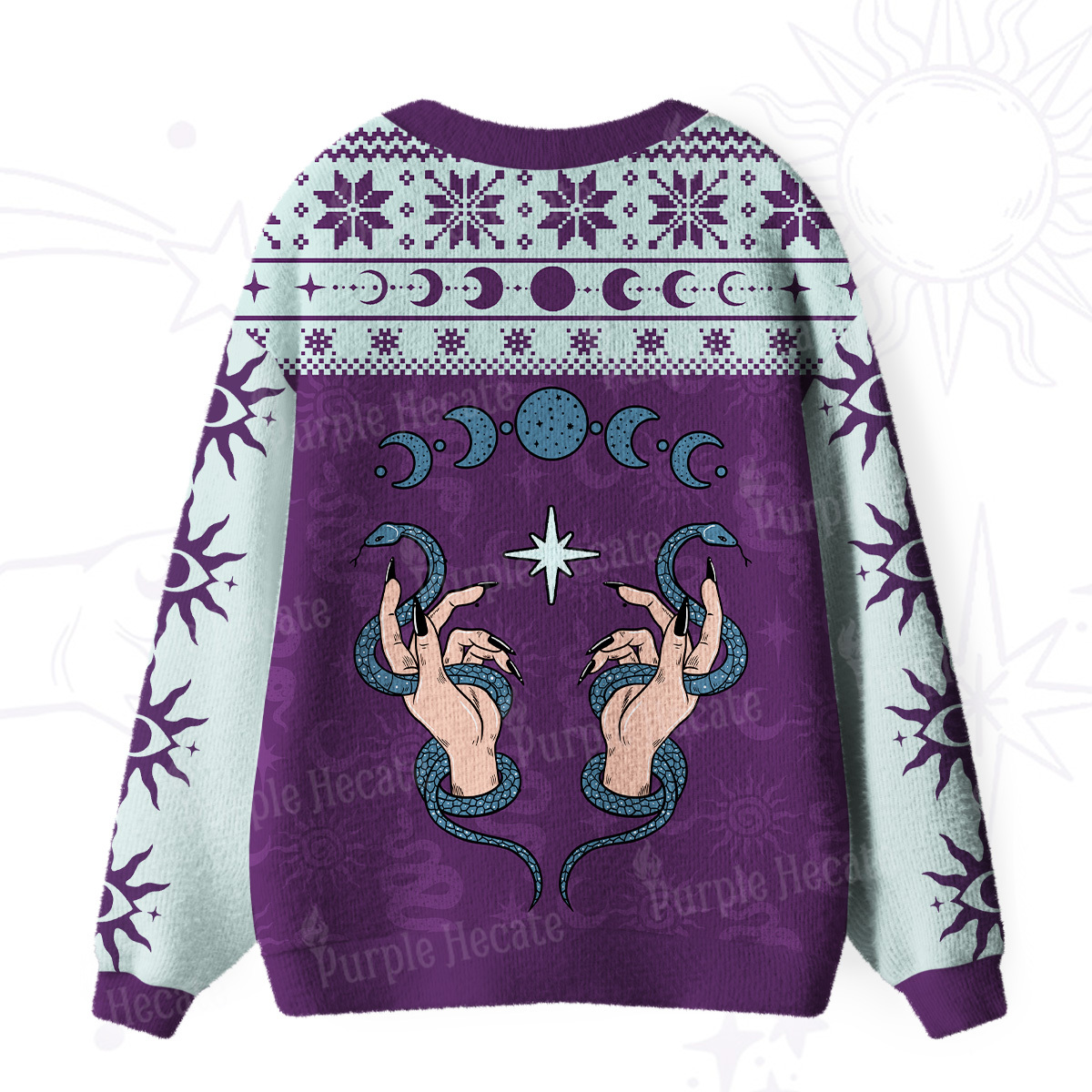 Purplehecate Stay Weird Stay Serpent Ugly Cardigan Sweaters