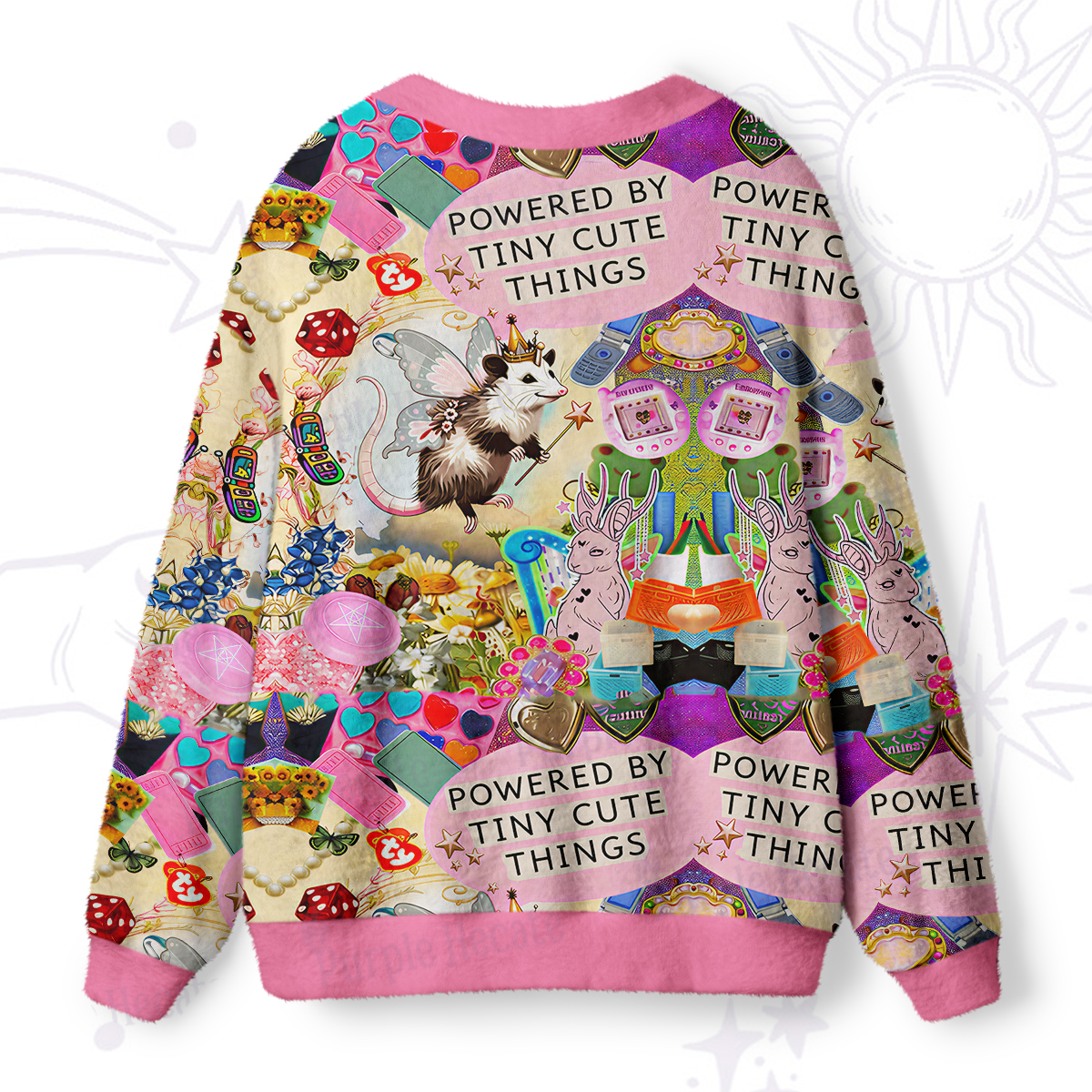 Purplehecate The Opossum Queen's Hoard Ugly Cardigan Sweaters