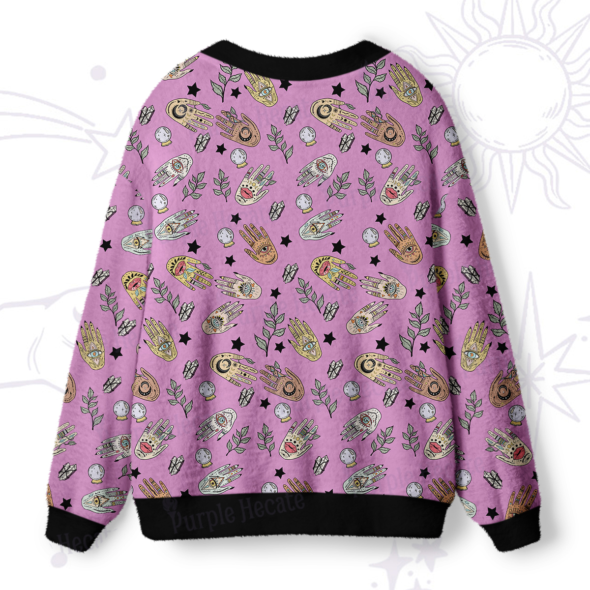 Purplehecate Helping Hands Ugly Cardigan Sweaters