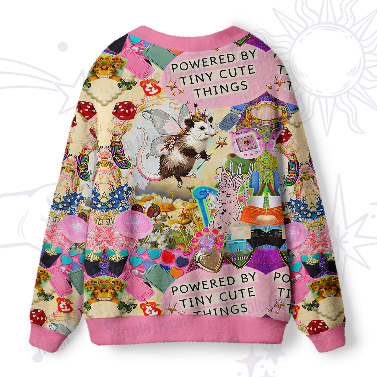 Purplehecate The Opossum Queen's Hoard Ugly Cardigan Sweaters