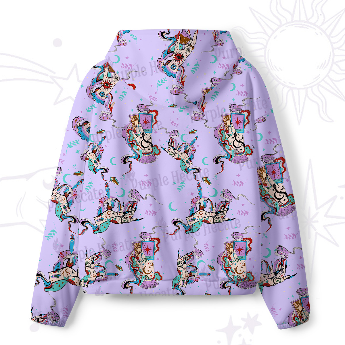 urplehecate Astrological Secrets All-Over Print Hoodie