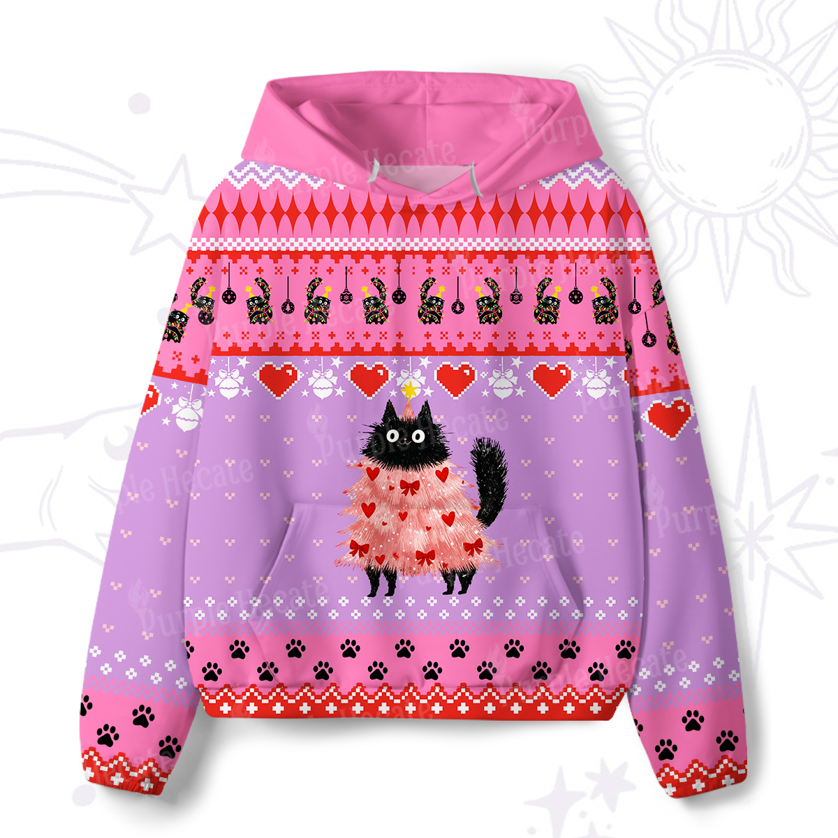 [Copy]urplehecate Astrological Secrets All-Over Print Hoodie