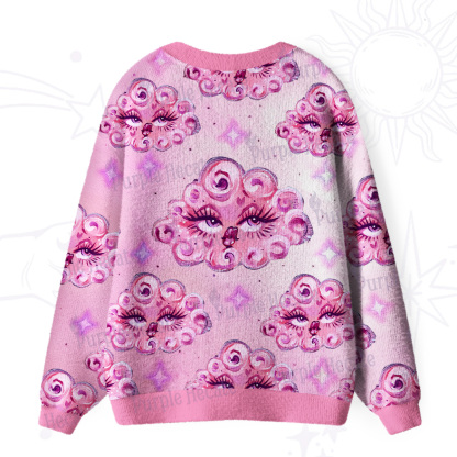 Purplehecate Dreamy  Cloud Eyes Ugly Cardigan Sweaters