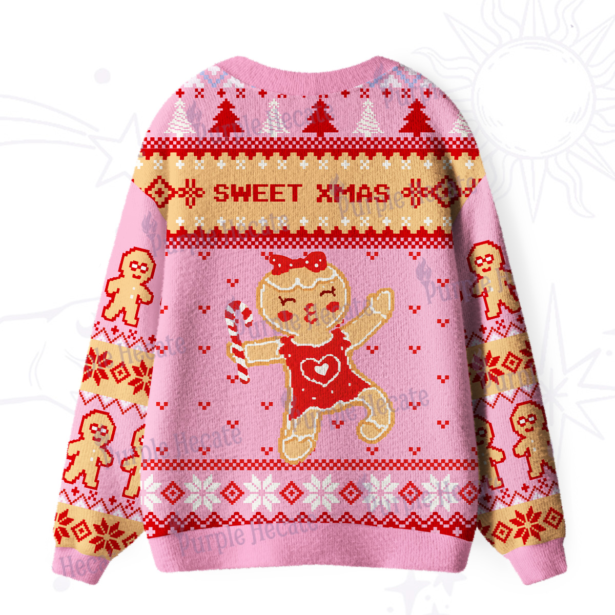 Purplehecate Sweet Xmas Ugly Cardigan Sweaters