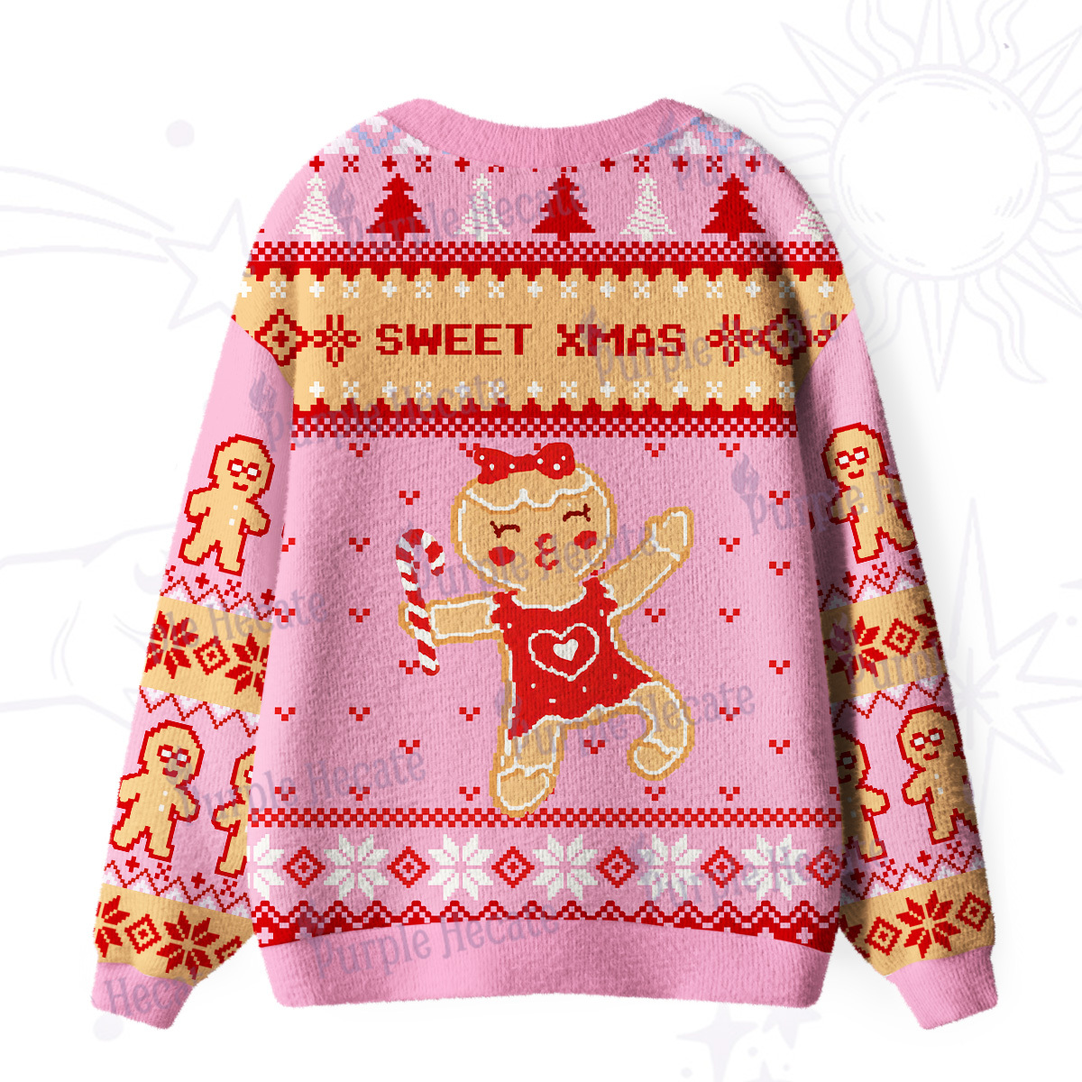 Purplehecate Sweet Xmas Ugly Cardigan Sweaters
