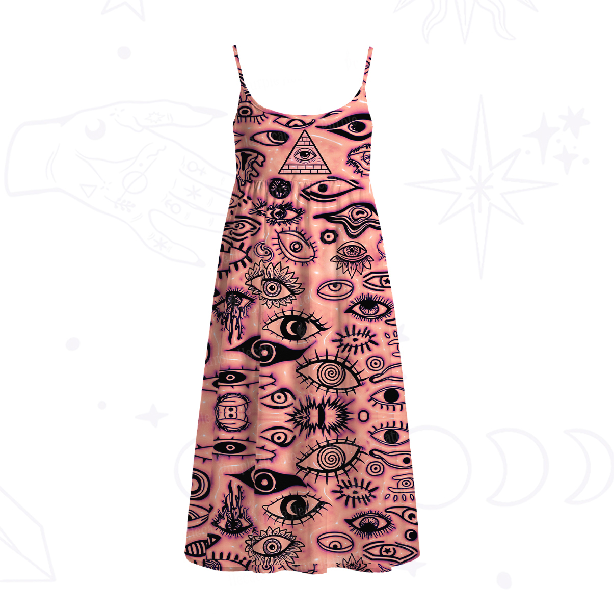 [Copy]Purplehecate Mystic Mermaid Lagoon Spaghetti Strap Midi Dress