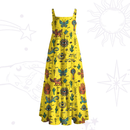 Purplehecate Mystic Desert Spirit Wide Straps Maxi Dress