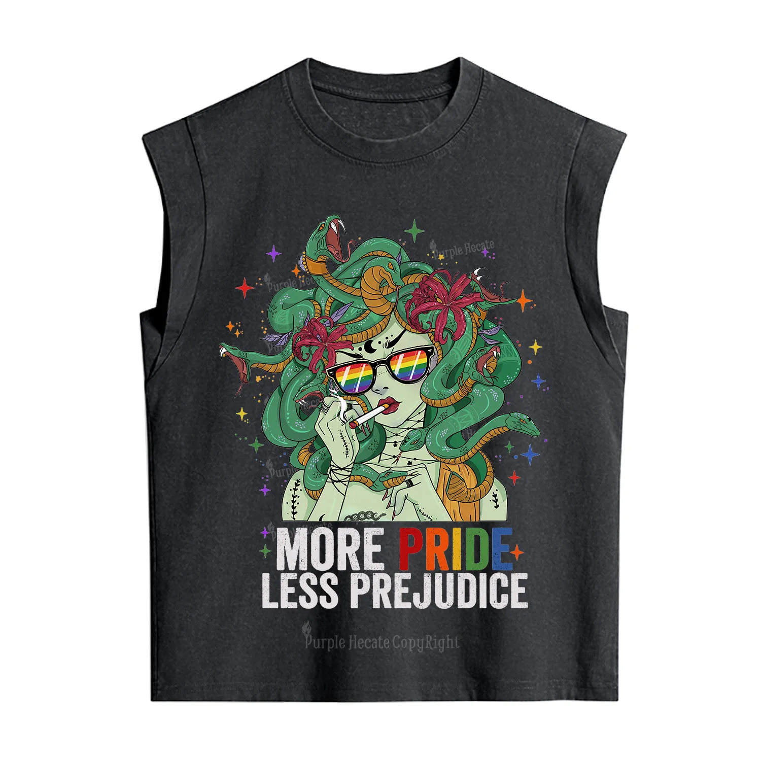 Purplehecate More Pride Less Prejudice Medusa Vintage Washed Tank