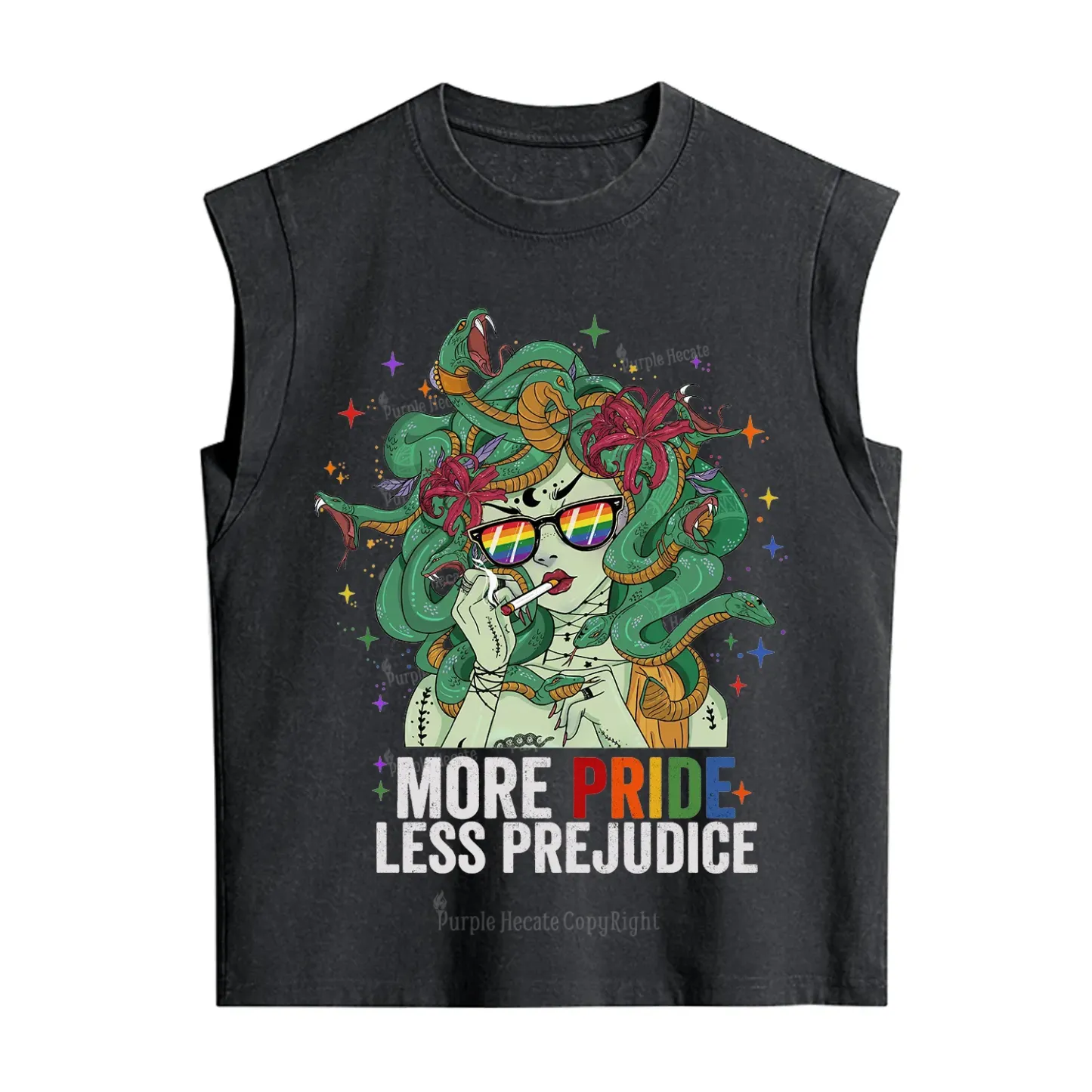 Purplehecate More Pride Less Prejudice Medusa Vintage Washed Tank