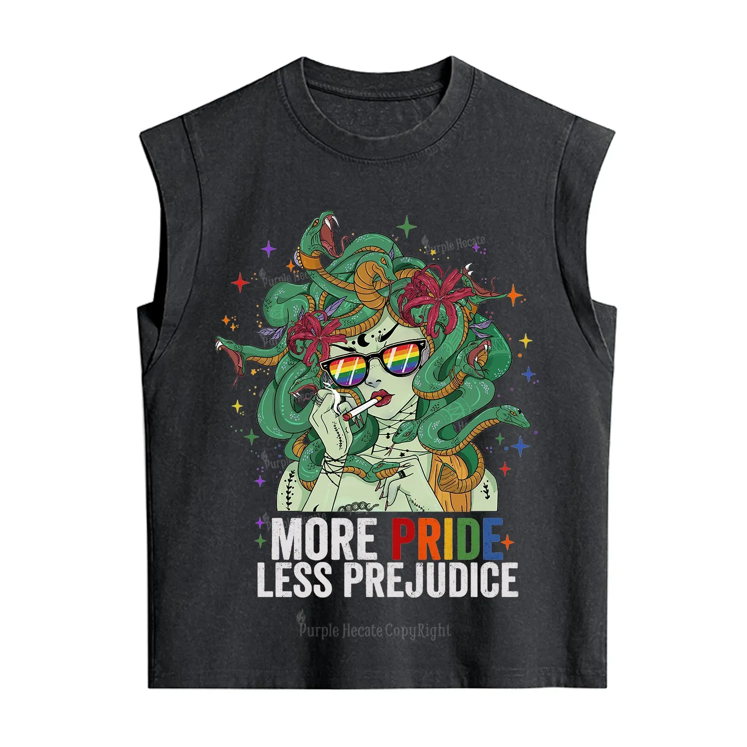 Purplehecate More Pride Less Prejudice Medusa Vintage Washed Tank