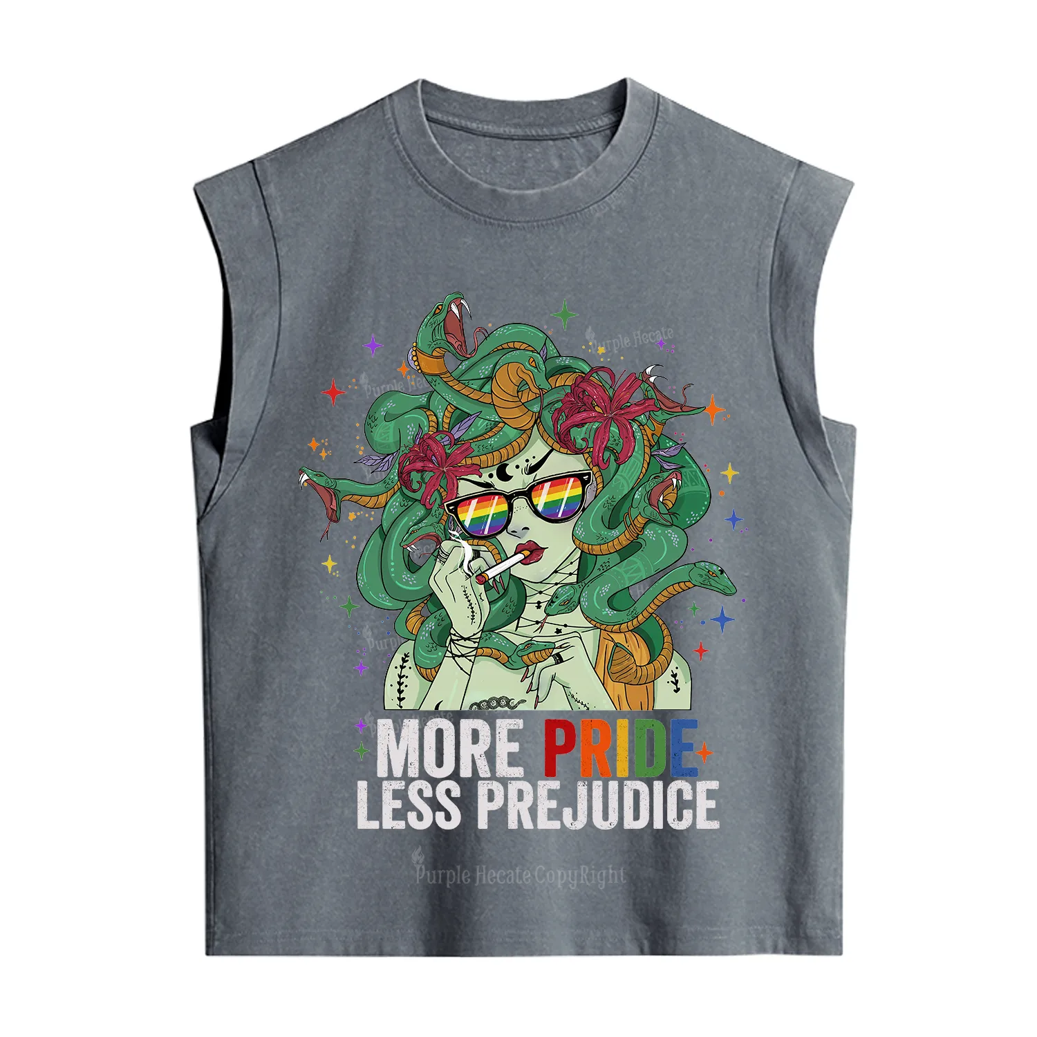 Purplehecate More Pride Less Prejudice Medusa Vintage Washed Tank