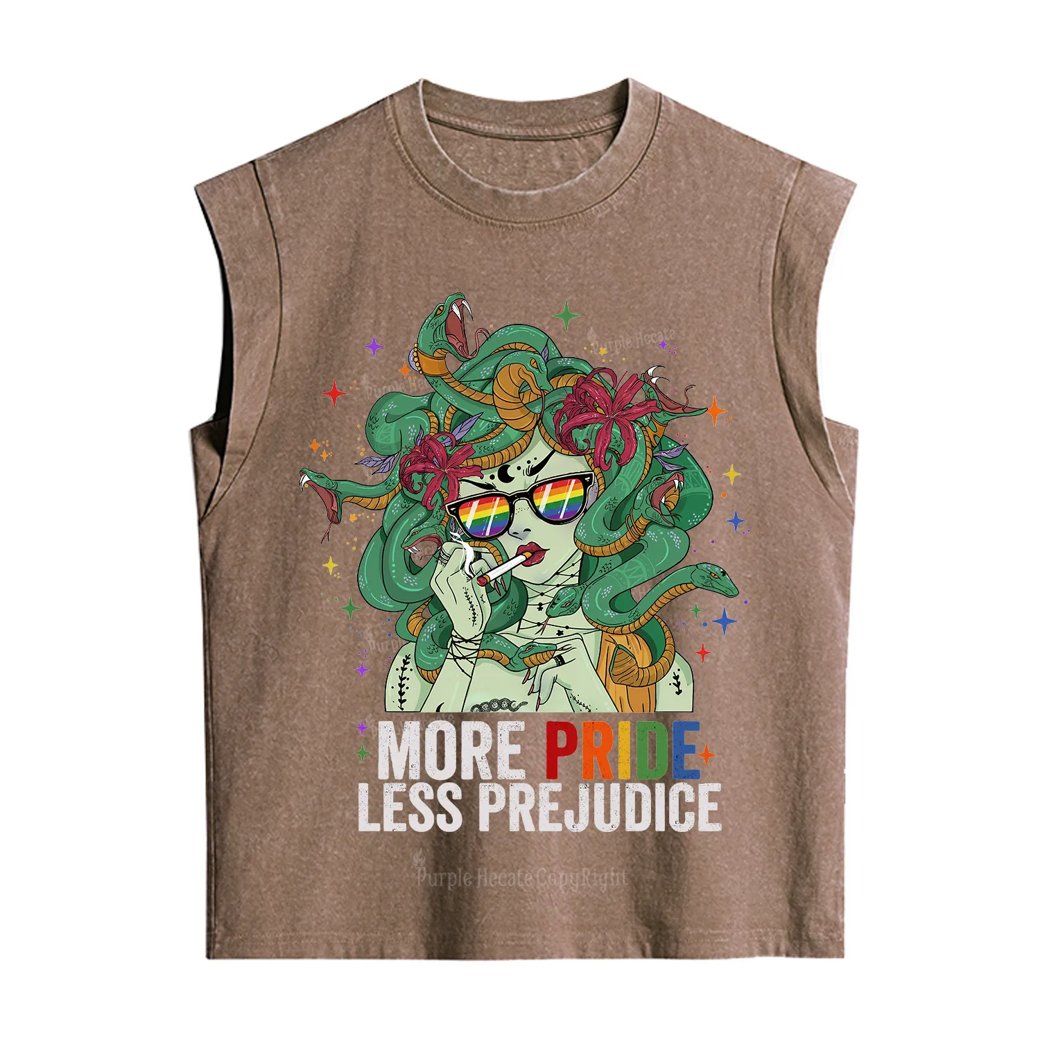 Purplehecate More Pride Less Prejudice Medusa Vintage Washed Tank