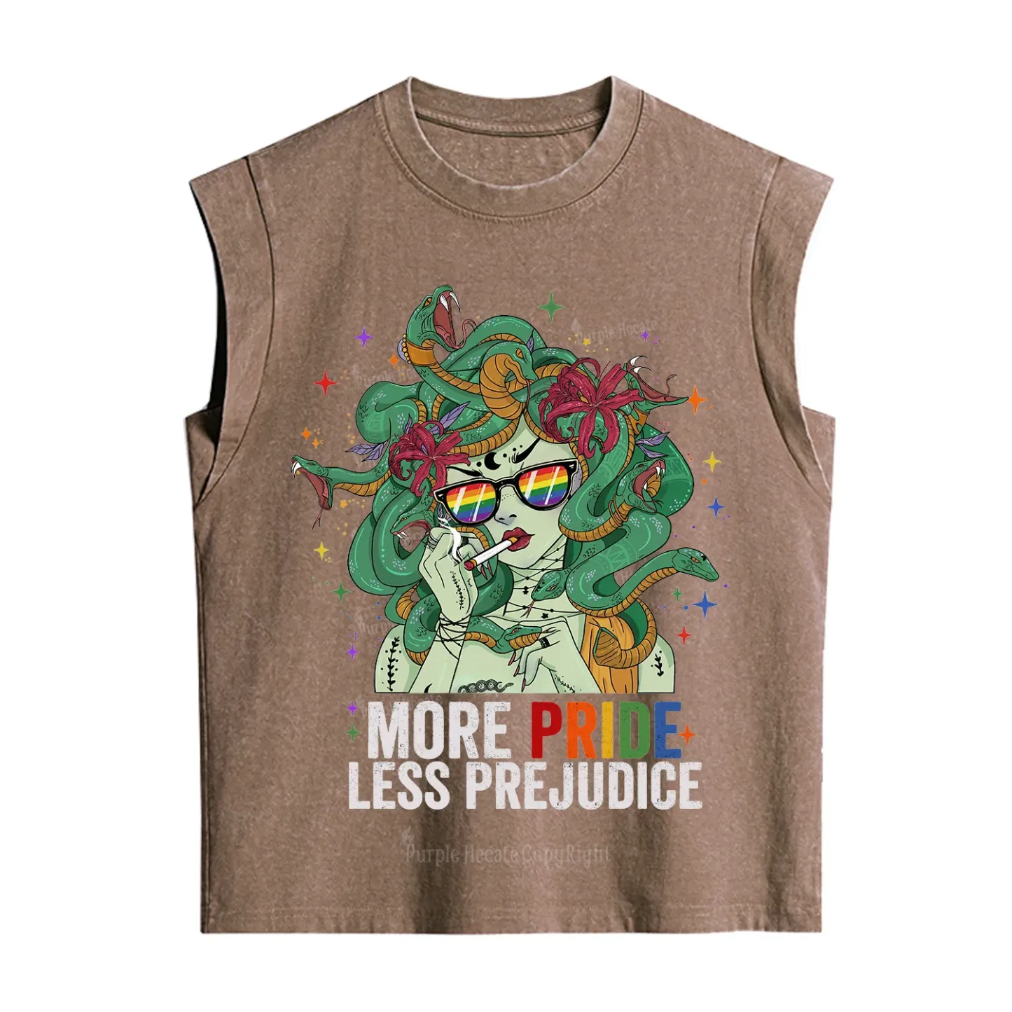 Purplehecate More Pride Less Prejudice Medusa Vintage Washed Tank