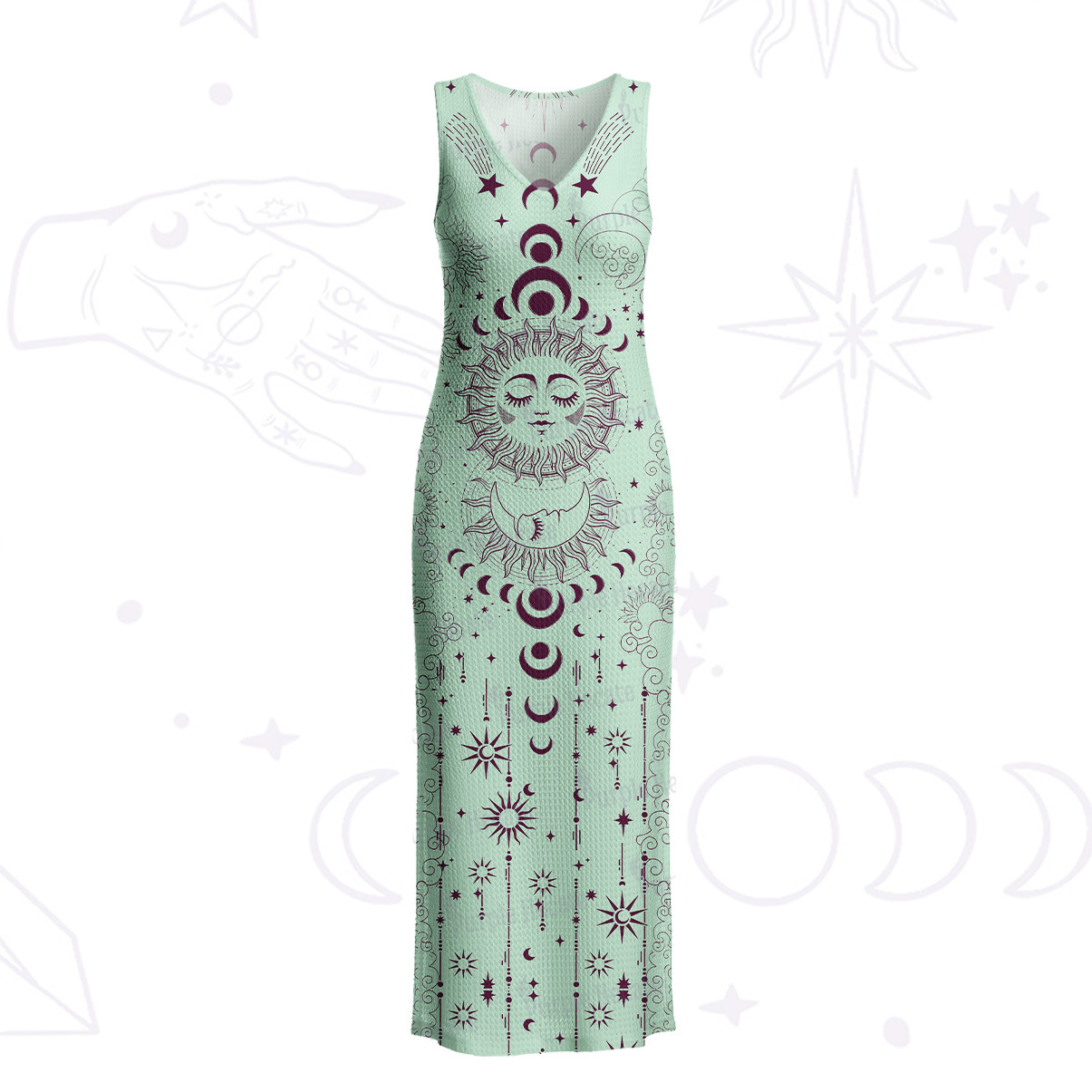 Purplehecate Lunar Eclipse Crochet Knit Maxi Dress
