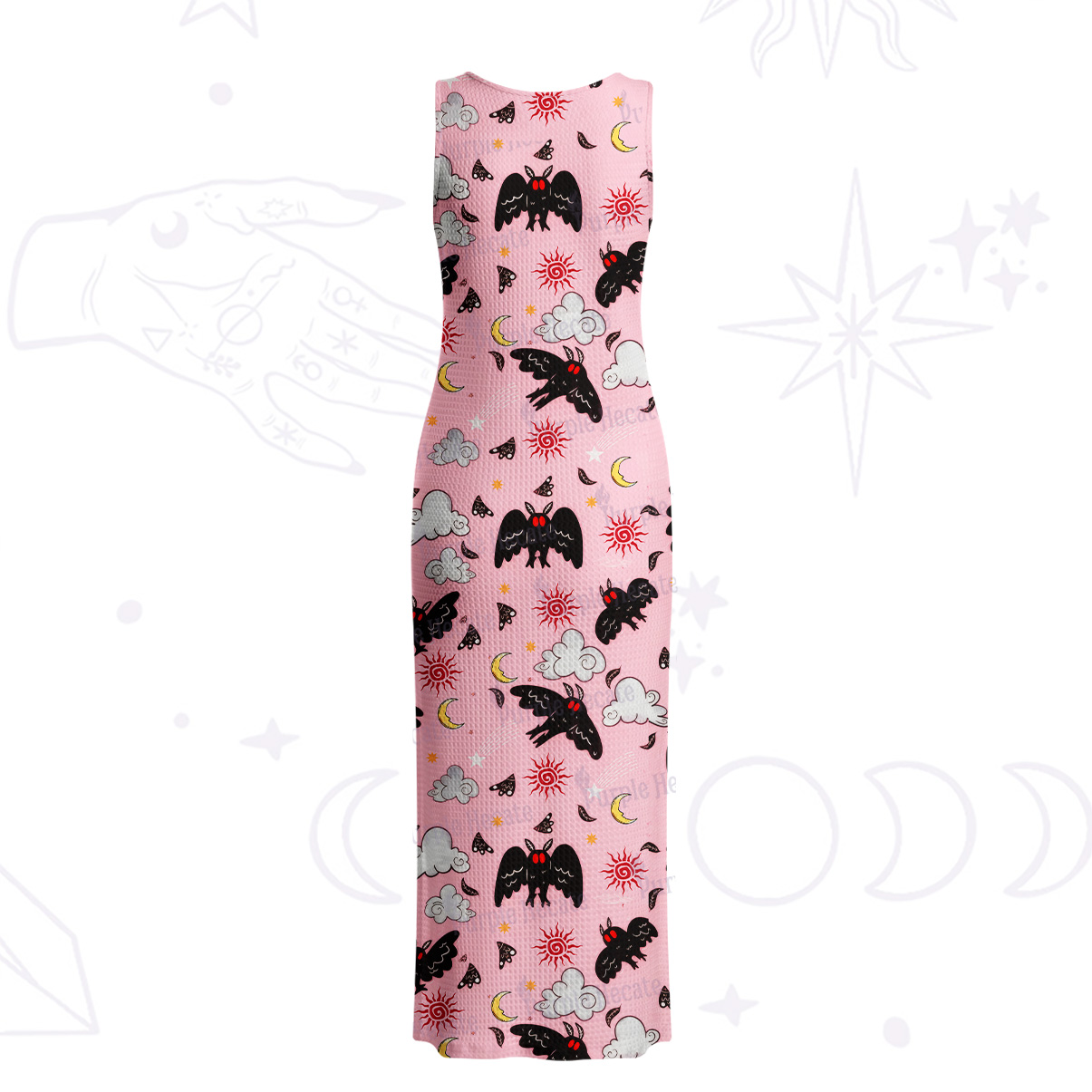 Purplehecate Cryptid Mothman Crochet Knit Maxi Dress