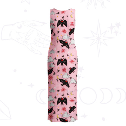 Purplehecate Cryptid Mothman Crochet Knit Maxi Dress