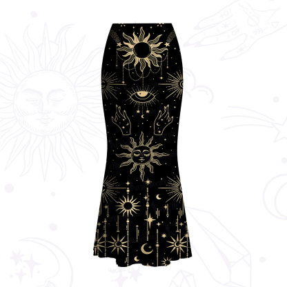 Purplehecate Solar Oracle Mesh Mermaid Hem Skirt