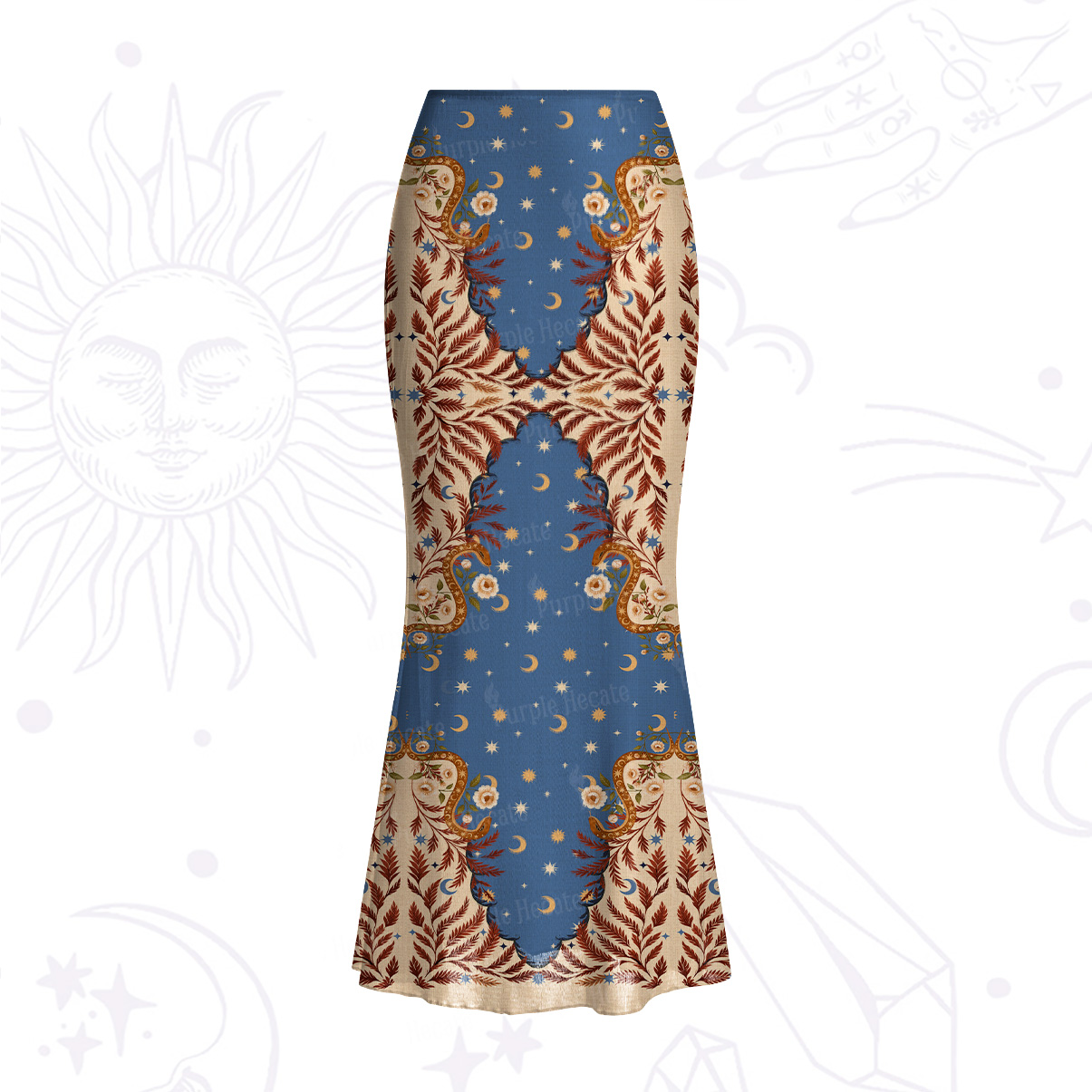 Purplehecate Celestial Ascension Mesh Mermaid Hem Skirt