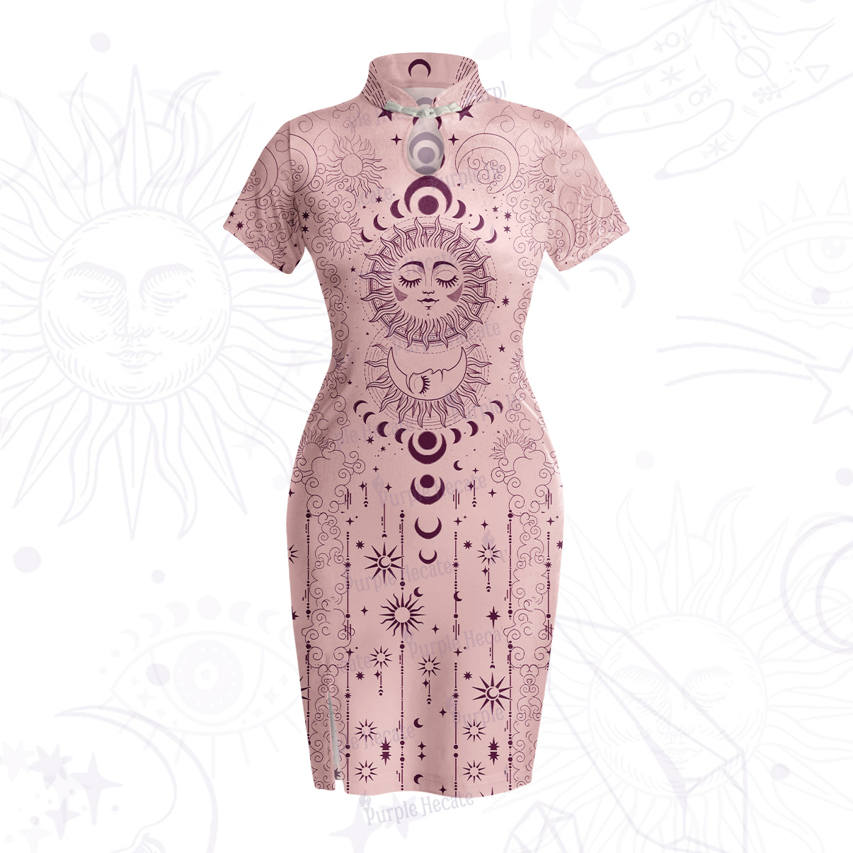 Purplehecate Lunar Eclipse Velvet Bodycon Dress