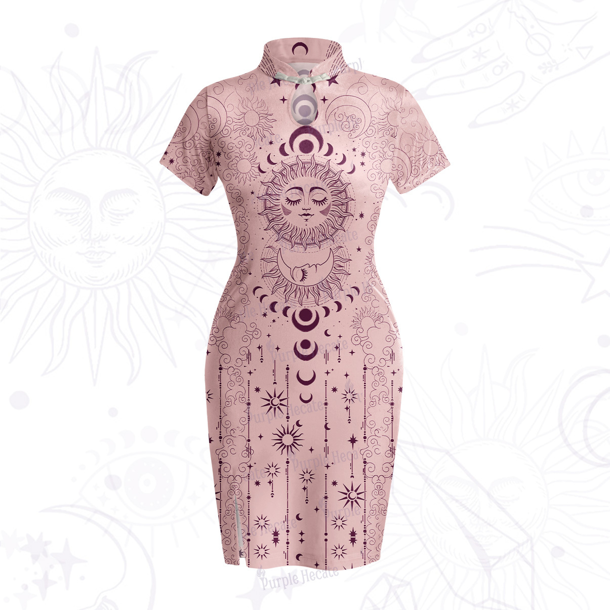 Purplehecate Lunar Eclipse Velvet Bodycon Dress