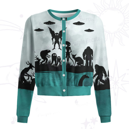 Purplehecate Alien Lake Monster Encounter Knit Cardigan
