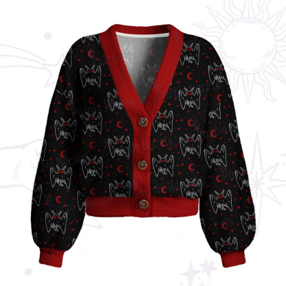 Purplehecate Witchy Mothman Night Cardigan Sweaters