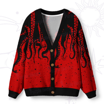 Purplehecate Tentacles of the Deep Ugly Cardigan Sweaters