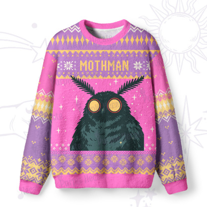 Purplehecate Mothman Eating Soup Fuzzy Ugly Sweatshirt