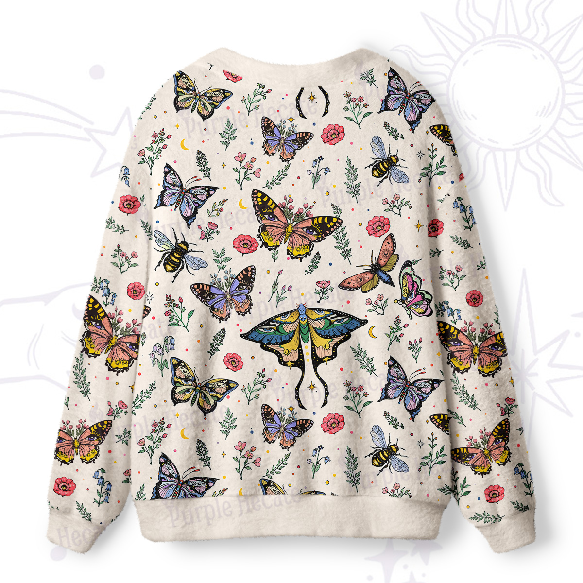 Purplehecate Mystical Moth & Butterful Ugly Cardigan Sweaters