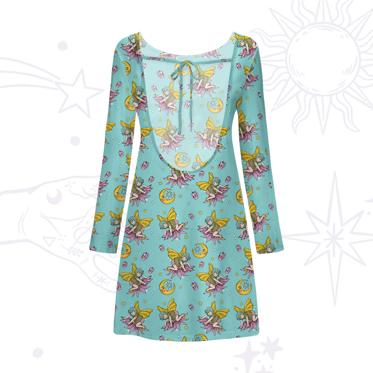 Purplehecate Stay Curious Beachwear Cover-Up Dress