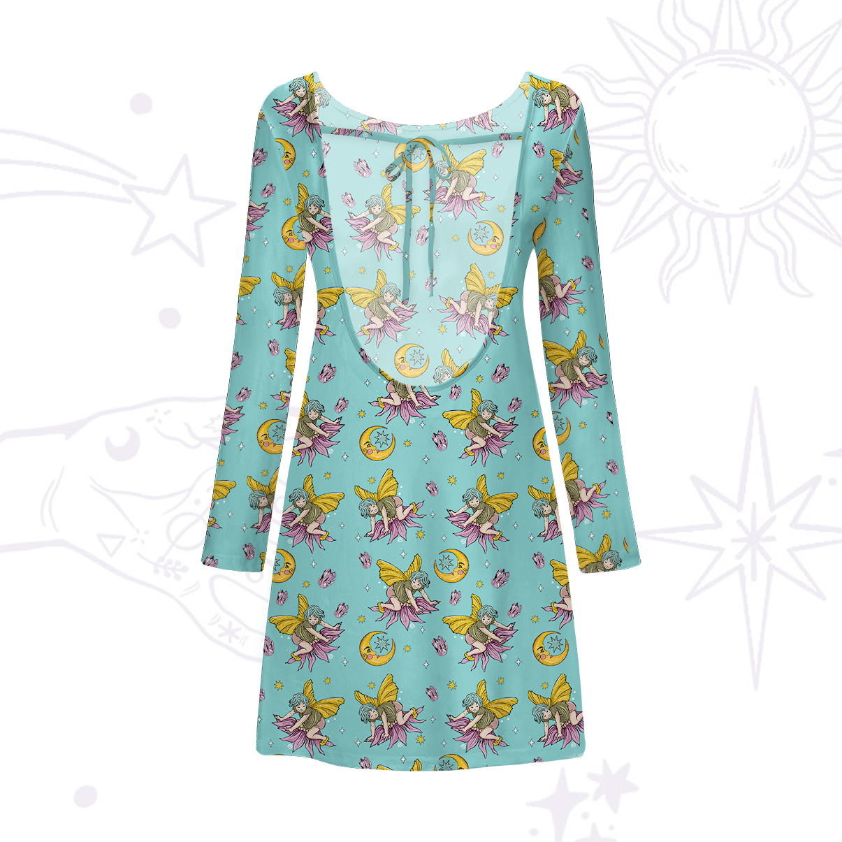 Purplehecate Stay Curious Beachwear Cover-Up Dress