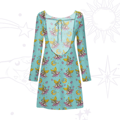 Purplehecate Stay Curious Beachwear Cover-Up Dress