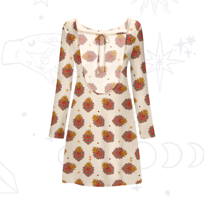 Purplehecate Sacred Heart Beachwear Cover-Up Dress