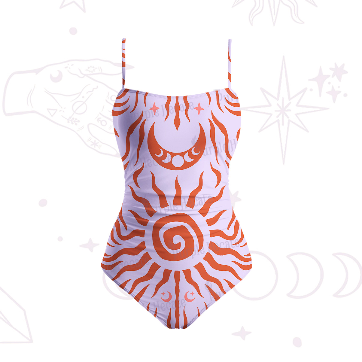 Purplehecate Solar Ritual Slim-Strap Swimsuit