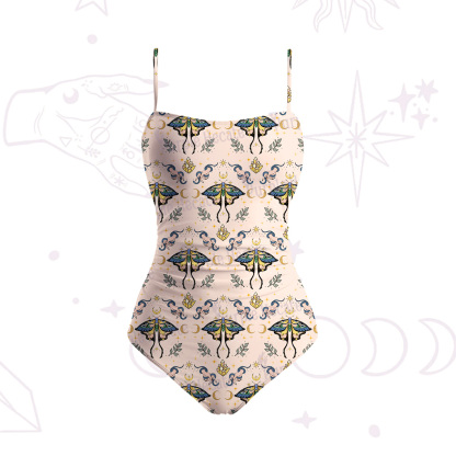 Purplehecate Mystical Moth Slim-Strap Swimsuit