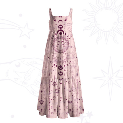 Purplehecate Lunar Eclipse Wide Straps Maxi Dress