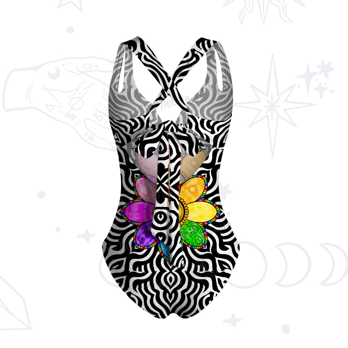 Purplehecate Rainbow Energy Bloom One-Piece Swimsuit