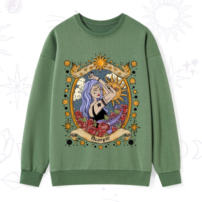 Purplehecate Scorpio Radiance Zodiac Sweatshirt