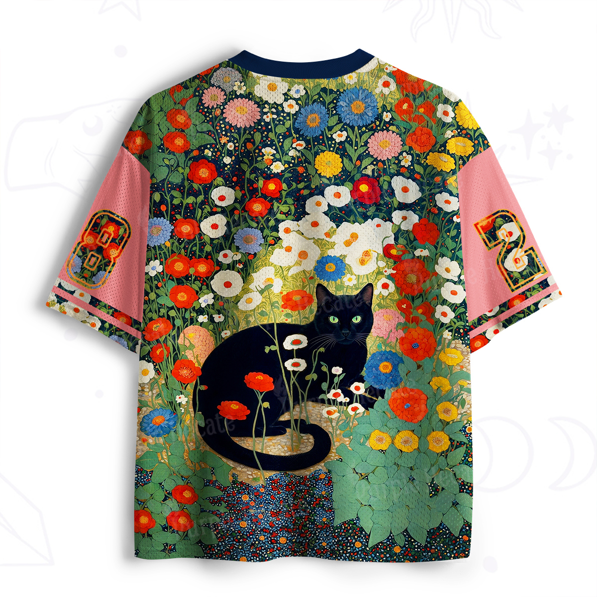 Purplehecate Vintage The Cat in Bloom Mesh Jersey