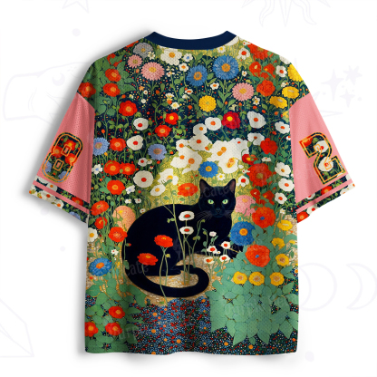 Purplehecate Vintage The Cat in Bloom Mesh Jersey
