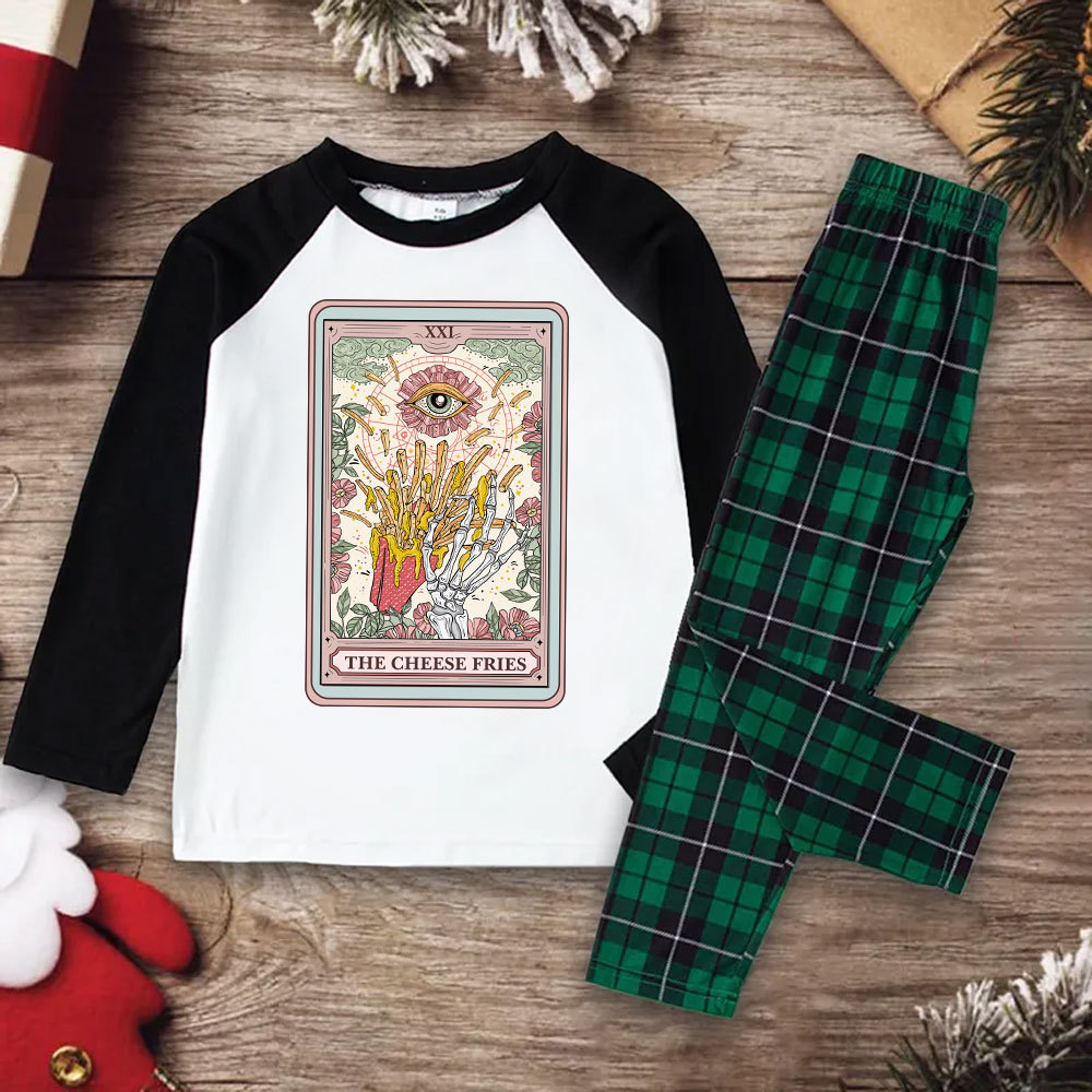 Purplehecate The Cheese Fries Tarot Christmas Pajamas