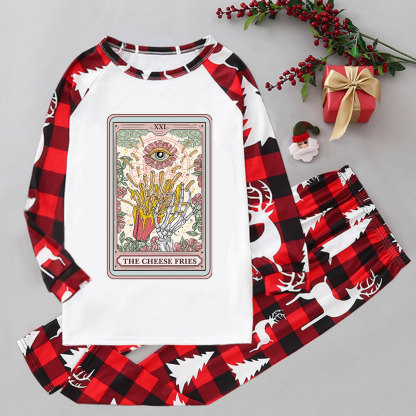 Purplehecate The Cheese Fries Tarot Elk Christmas Pajamas