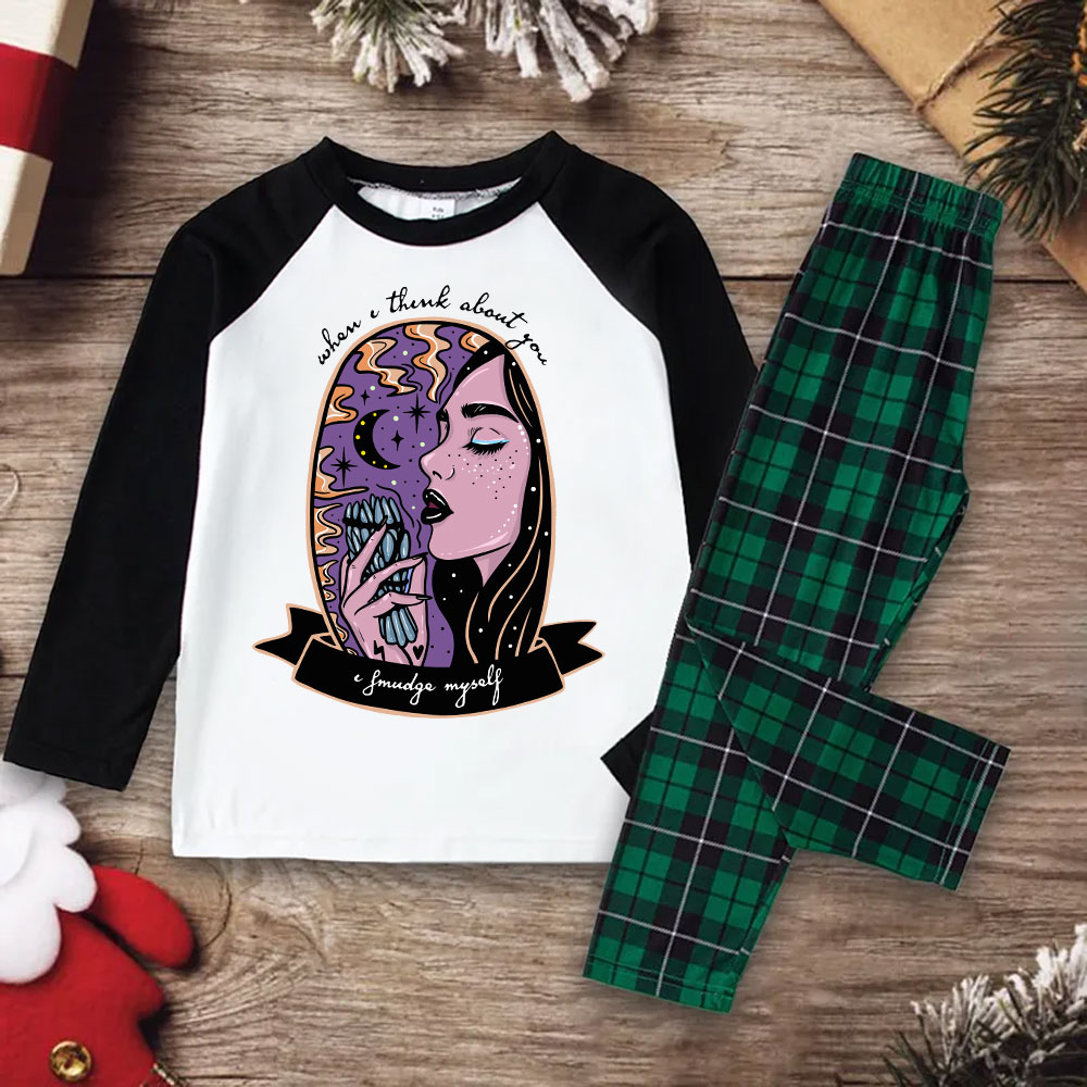 Purplehecate When I Think About You Christmas Pajamas