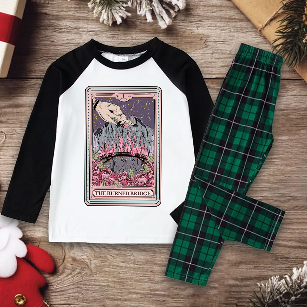Purplehecate The Burned Bridge Tarot Christmas Pajamas