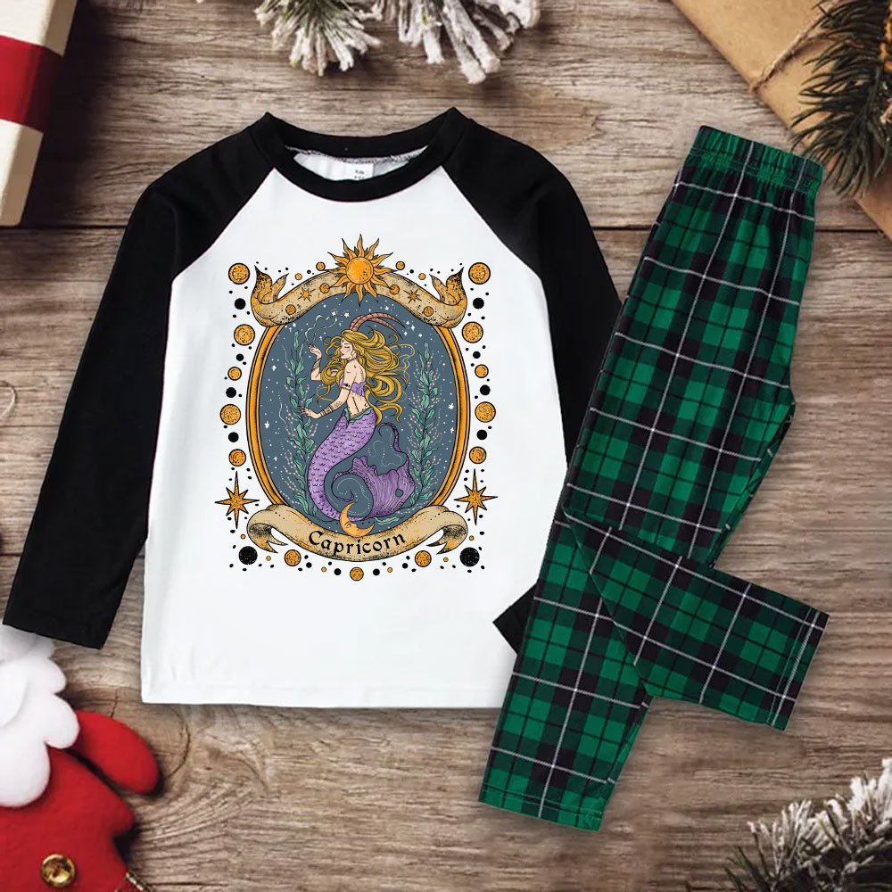 Purplehecate Celestial Capricorn Zodiac Christmas Pajamas