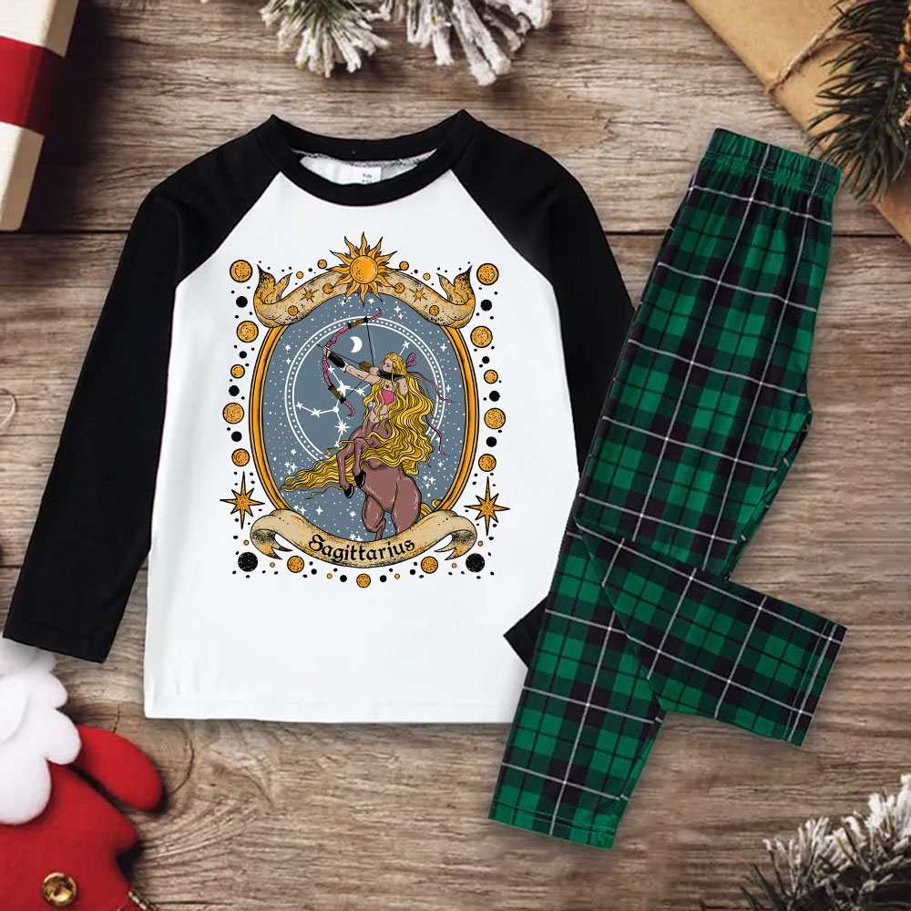 Purplehecate Celestial Sagittarius Zodiac Christmas Pajamas