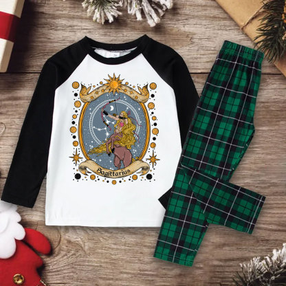 Purplehecate Celestial Sagittarius Zodiac Christmas Pajamas