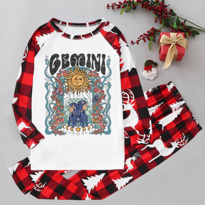 Purplehecate Gemini Spirit Zodiac Elk Christmas Pajamas