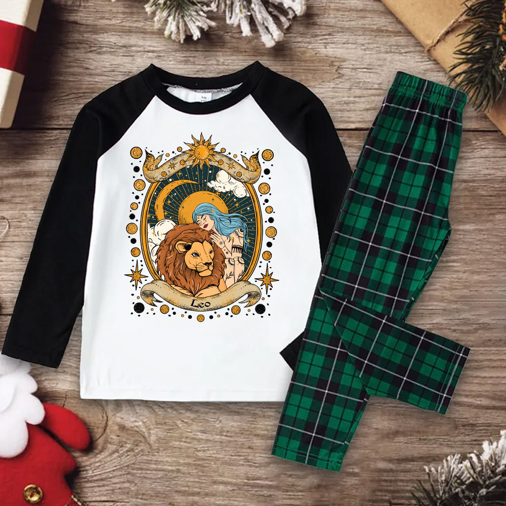 Purplehecate Leo Radiance Zodiac Christmas Pajamas