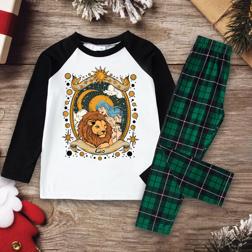 Purplehecate Leo Radiance Zodiac Christmas Pajamas
